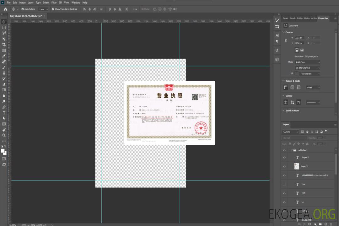 Licence commerciale en Chine template